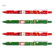 CH* 4Pcs Retractable Gel Pen Christmas Gel Pen 0 5MM Tip Funny Writing Pen for Writing Journaling Ch
