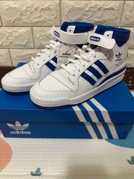 Adidas Forum Mid 中筒籃球鞋 White/Royal blue