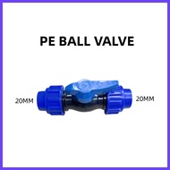 ✯ ➫ ✩ PE Compression Fittings 1/2" 3/4" 1" BALL VALVE hdpe pvc pipe socket BALL VALVE