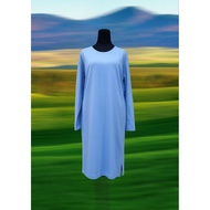 Muslim Women's Top Tunic Combed 24s Blue Baby White Sage Denim