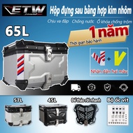 Aluminum alloy Motorcycle rear storage box Travel tools Genuine aluminum alloy motorcycle trunk lite