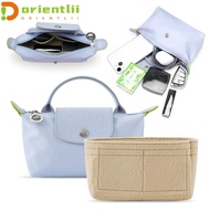 ORIENTLII Insert Bag, Portable Felt Linner Bag,  Multi-Pocket Travel Storage Bags Bag Organizer Longchamp Mini Bag