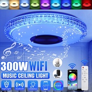 300W WiFi Modern RGB LED Ceiling Lights Home Lighting APP bluetooth Music Light Bedroom Lamp Smart C