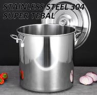  Panci Dandang Stainless Steel SUS304 Tebal Dandang Bakso Ukuran Jumbo
