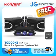 Konzert TodoOke KCS-312 3500W 10" 2-Way Woofer Micro Component Karaoke Speaker System (SET) with 2 C