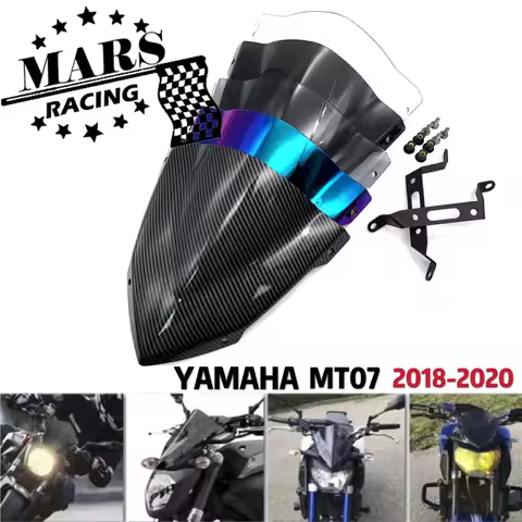 Windshield Windscreen For YAMAHA MT07 MT-07 FZ-07 FZ07 2018 2019 2020 Motorcycle Accessories Pare-br