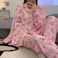 Pajamas for Women Short-sleeved Cartoon Pajamas Girly Style Trousers High-end Home Wear Set