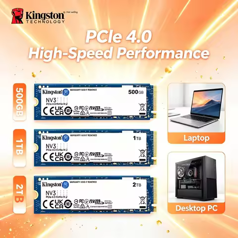 Kingston NV3 NEW M2 NVMe SSD PCIe 40 2280 500GB 1TB 2TB 6000MBs High Speed Reliable Laptop Storage U