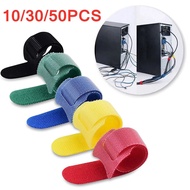 10-50pcs T-type Cable Tie Wire Nylon Reusable Cord Organizer Wire 1.5*1.2cm Colorful Computer Data Cable Power Cable Tie Straps
