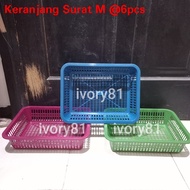 6PCS Multipurpose M letter basket, letter basket, plastic organizer storage