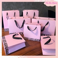 Sturdy Pink Good Luck Again Gift Bag for Birthdays, Holidays March 8, October 20,.. He Be Store Gift