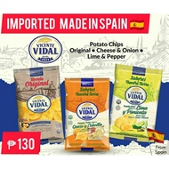 VICENTE VIDAL MADE IN SPAIN REAL POTATO CRISPS, ORIGINAL,CHEESE &ONION, VEGAN POTATO