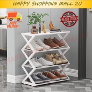 Rak Kasut 4 Tingkat Penyusun Rak Kasut Dalaman Rak Bunga Luaran Rak Serbaguna Shoes Rack 4Tiers Orga