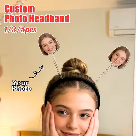 Custom Photo Funny Face Headband, Personalized Head Bopper Decorations for Party, Festival & Holiday