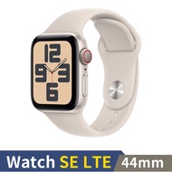 Apple Watch SE 2023 LTE 44mm星光鋁錶殼配星光運動錶帶(S/M)