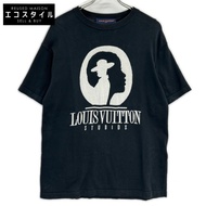 หลุยส์ วิตตอง 【ของแท้จากญี่ปุ่น/23AW】RM232 AUR HPN83W เสื้อสเวตเตอร์ไหมพรมแขนสั้น คอกลม ผ้าคอตตอนอิน