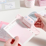 Heart Hole Punch 1Pc, Triple-Heart Border Paper Puncher With Adjustable Ruler Guide, Cute Craft Punc