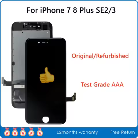 A+++ Refurbished Official Screen For iPhone 7 8 Plus SE 2020 2022 LCD Display Touch Screen Assembly 
