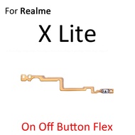 สายแพชิ้นส่วนซ่อมแซมปุ่มพาวเวอร์สวิตช์ปิดเสียงสำหรับ OPPO Realme X Lite XT X2 Pro X3ปุ่มปรับระดับเสียงซูมสุดๆสายเคเบิลควบคุมดิ้น