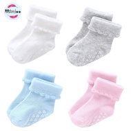 Cotton Baby Soft Socks 8-12 cm For 0-24Months Soft Mesh Breathable Flexible Cute Short Solid Color S