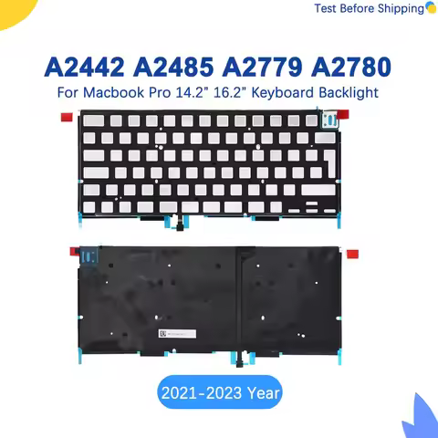 Laptop 2021 A2442 A2485 Keyboard Backlight For Macbook Pro 14" 16" A2779 A2780 US UK Backlight Repla