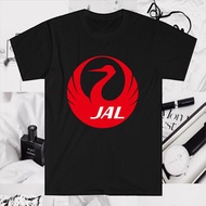 Japan Airlines Logo Men'S Black T-Shirt