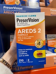 Preser Vision AREDS2 博士倫 葉黃素維他命礦物質補充劑 Lutein 210粒裝 視力健康 Bauschg + Lomb