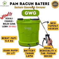 PAM RACUN BATERI | Battery knapsack sprayer | 20L | GWG  AGROTECH |Pump racun |Tong racun rumput