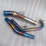 Full system Exhaust Muffler daeng sai4 pipe for Tmx 125/Tmx 155/Tmx 150/Honda Cg 125 - Honda Titan 125 - Honda Ml 125 - Honda Today - Honda Bolinha - rs150&gt;r150 full set Exhaust daeng sai4