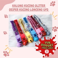 GLITTER CAT NECKLACE UFO BELL CAT BUCKLE CAT NECKLACE CAT BELL