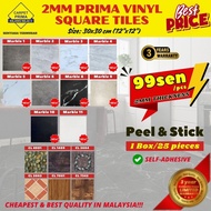 (KEPING) Pelekat Vinyl 2mm Lantai Vinyl Lantai DIY Mozek Moden PVC Vinyl Floor Tiles Self Adhesive