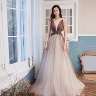 Ready Stock big size prom dinner dress gown