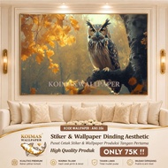 Owl Wall Decoration Wallpaper Owl Wall Decoration Glossy Vinyl Sticker Material
