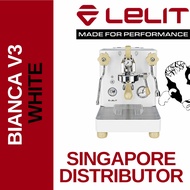 Lelit Bianca Pressure Profile Dual Boiler PID Rotary Pump Wood PL162T V3 Espresso Machine (WHITE)  [