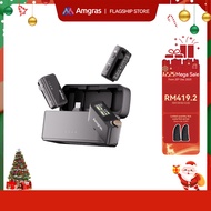 Amgras SoundMeta XTS Wireless Microphone Mobile Phone Camera Vlog/Live Lavalier Dual Noise Cancellin
