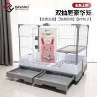 Large rabbit cage Pet breeding cage Double drawer urine spray proof guinea pig chinchilla pet cage R