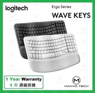 Logitech - Wave Keys 無線人體工學鍵盤- 白色
