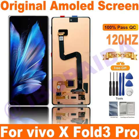 6.53" AMOLED Original External Screen For vivo X Fold3 Pro LCD Display Digital Assembly For vivo X F
