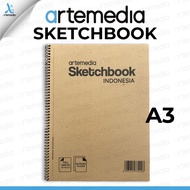 Artemedia Sketchbook Spiral A3 Buku Sketsa Pensil Pensil Charcoal Drawing Pen