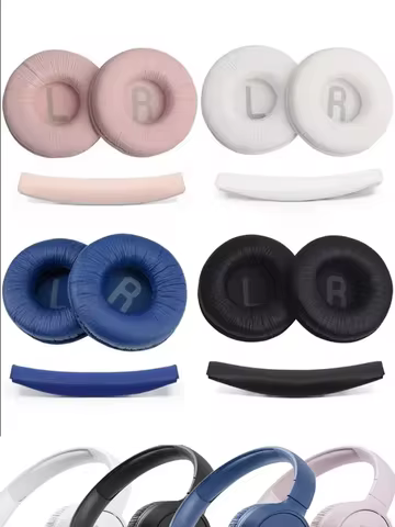 Rain Replacement Ear Pads Soft Leather Foam Pads for JBL Tune 600, T450, T450BT, T500BT, JR300BT, 70