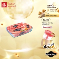 Ocuisine rectangular heat-resistant glass baking tray made in France - 39x24x6cm