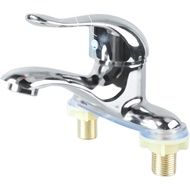 Bathroom Faucet, Zinc Alloy 2-Hole Mixer Tap, Single Handle Bathroom Sink Faucet, 2 Hole Single Hand