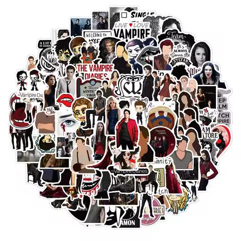 10/30/50/100pcs The Vampire Diaries TV Show Stickers Decal DIY Laptop Luggage Skateboard Guitar Note