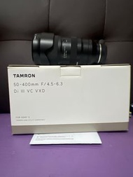 全場最平 完美無瑕 (香港行貨) Tamron 50-400 50-400mm VXD VC 最新款 Sony FE Mount