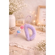 HP GANTUNGAN Crochet Initial Keychain/ Keychain Initial letter knittinghp