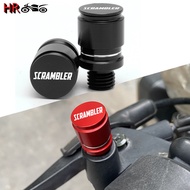 Motorcycle CNC Aluminum Mirror Hole Screws Plug Bolts Caps For Ducati Scrambler 400 800 1100 Desert Sled Sixty2 Icon Accessories