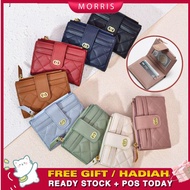 MORRIS MW01Purse Soft PU Leather Mini Woman's card Holder Credit ID Card Short Wallet