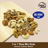 3 in 1 Assorted Raw Mix Nuts / Mix Nuts Mentah