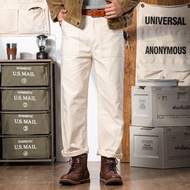 LUPAN | กางเกงผู้ชาย American Retro OG107 สีเบจ ทรงหลวมตรง