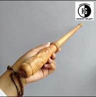 tongkat komando kayu Cendana wangi ukir raja D858